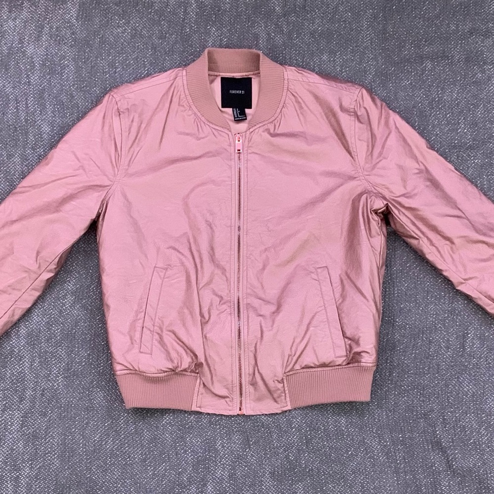 Rose Gold Bomber Jacket